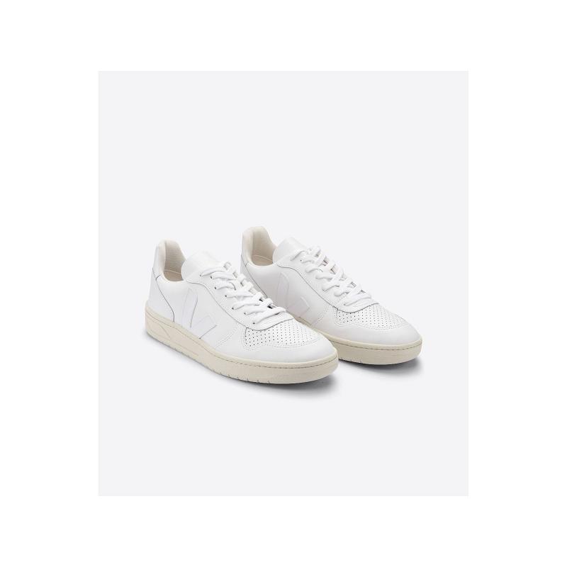 Tenis Veja Hombre Outlet - V-10 Zapatillas Blancas Cuero ES3203266